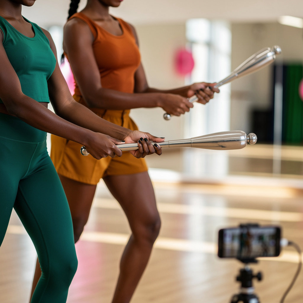 Majorette Blueprint aspiring HBCU majorettes practicing dance drills and performance techniques